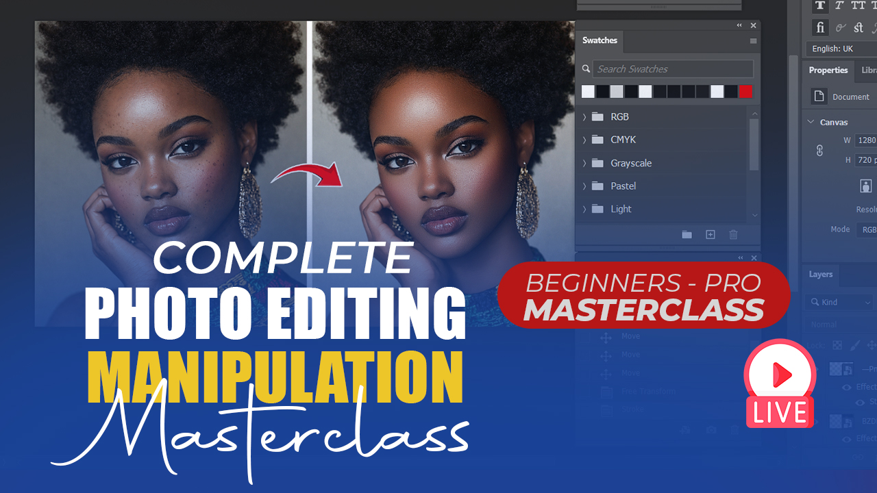 COMPLETE PHOTO EDITING & MANIPULATION LIVE TRAINING